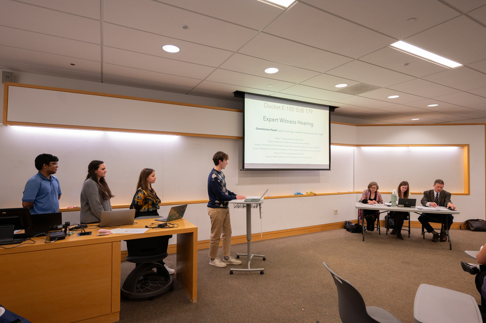 Created intervenor testimony for mock NC Utilities Commission Carbon Plan hearing with NCUC attorney Jennifer Harrod, Duke regulator affairs Layla Cummings, DOE transmission planning John Gajda as mock commissioners